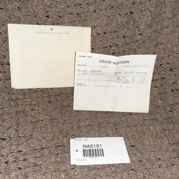 LOUIS VUITTON-Tate GM-Damier Ebene Shoulder Bag-Hobo-Dustbag/Receipt-Authentic - Picture 15 of 16